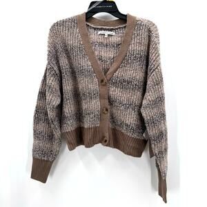 NWT Celebrity Pink Cropped Cardigan Sweater in Size L